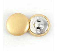 50 botones recubiertos de cuero de 11 a 28 mm para chaqueta, abrigo, hebilla decorativa, botones de caña redonda, accesorio de cierre de costura para ropa, dorado, 15 mm