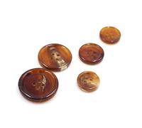 50 botones redondos de cuatro agujeros para trajes, suéteres y chaquetas: accesorios de costura vintage DIY,Marrón claro,11,5 mm