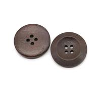 50 botones redondos de madera de 10-38 mm con 2/4 de agujero, ideales para abrigos y ropa, como accesorios para manualidades de costura.,10 mm
