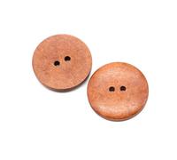 50 botones redondos de madera de 10-38 mm con 2/4 de agujero, ideales para abrigos y ropa, como accesorios para manualidades de costura.,30 mm