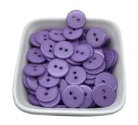 50 botones redondos de resina 12,5 mm con doble ojo for coser, for manualidades, álbumes recortes, multicolor para vestidos, coser(Color 14)