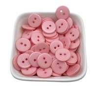 50 botones redondos de resina 12,5 mm con doble ojo for coser, for manualidades, álbumes recortes, multicolor para vestidos, coser(Color 15)