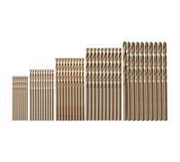 50 brocas HSS para brocas de cobalto M35 de 1 mm, 15 mm, 2 mm, 25 mm, 3 mm con punto de división de 135 grados para acero inoxidable y metales de alta resistencia en perforación de taller