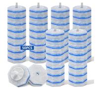 50 cabezales desechables de repuesto de varita de inodoro mejorados compatibles con recambios de varita de inodoro Clorox para inodoro y baño