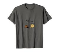 50% CafÈ 50% Sarcasmo | Regalo Original para Hombre Camiseta, Hombre, Asfalto, L