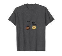 50% CafÈ 50% Sarcasmo | Regalo Original para Hombre Camiseta, Hombre, Jaspeado Oscuro, S