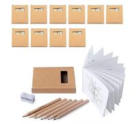 50 Cajas de 6 Mini Lápices de Colores, 1 Mini Libro para Colorear y 1 Sacapuntas. En Total: 300 Minilápices, 50 Minilibros Infantiles y 50 Sacapuntas