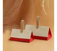 50 cajas de dulces para regalos de boda, cintas para envolver galletas de chocolate, bolsas rojas para baby shower, suministros festivos para fiestas de cumpleaños