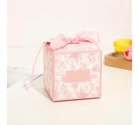 50 cajas de dulces pequeñas con cinta para decoración de bodas y fiestas, caja de caramelos, caja de agradecimiento, cajas de cartón, embalaje de recuerdos
