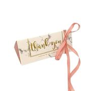 50 cajas de dulces pequeñas con cinta para decoración de bodas y fiestas, caja de caramelos, caja de agradecimiento, cajas de cartón, embalaje de recuerdos