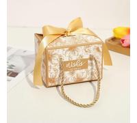 50 cajas de dulces pequeñas con cinta para decoración de bodas y fiestas, caja de caramelos, caja de agradecimiento, cajas de cartón, embalaje de recuerdos