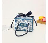 50 cajas de dulces pequeñas con cinta para decoración de bodas y fiestas, caja de caramelos, caja de agradecimiento, cajas de cartón, embalaje de recuerdos