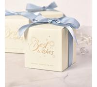 50 cajas de embalaje para dulces con cinta, chocolate, baby shower, boda, fiesta, regalos, bricolaje, mejores deseos, decoración