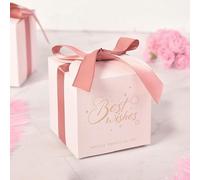 50 cajas de embalaje para dulces con cinta, chocolate, baby shower, boda, fiesta, regalos, bricolaje, mejores deseos, decoración