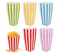 50 cajas de palomitas de maíz, bolsas pequeñas de 5 colores, bolsas de papel para caramelos, caramelos, caramelos, tardes de cine, fiestas de cumpleaños (11 × 7 × 5 cm)
