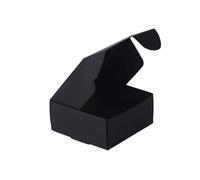 50 cajas de papel kraft para aviones, cajas de papel, aretes, collares, estuches de transporte, caja de almacenamiento de abalorios, embalaje de regalo, color negro