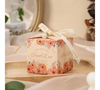 50 cajas de papel para dulces de boda, cajas de embalaje para galletas y dulces hechas a mano para fiestas de cumpleaños, Sweet Love