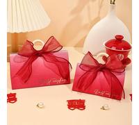 50 cajas de papel para envolver caramelos con degradado de color, cajas de embalaje para decoración de bodas y fiestas