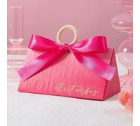 50 cajas de papel para envolver caramelos con degradado de color, cajas de embalaje para decoración de bodas y fiestas