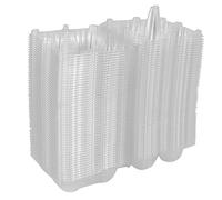 50 Cajas de plástico for Huevos, Transparentes, for gallinas, Granjas, Negocios y mercados Familiares, 4 Rejillas