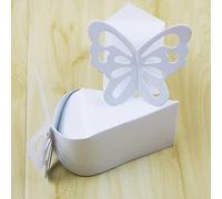 50 cajas de regalo de mariposa, caja de dulces nacarados, regalo de boda, cumpleaños, caramelos, cajas de cartón de chocolate, cajas pequeñas (blanco)