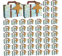 50 cajas de regalo de papel de 3 x 1 x 2 pulgadas con asa y tarjeta plana, cajas de dulces fáciles de instalar, regalos de fiesta para cumpleaños, bodas, eventos temáticos, estilo 1, decoración inter