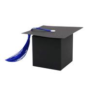 50 cajas de regalo para sombreros de soltero, decoración de graduación, sombrero de doctor, decoración para graduación, regalos, regalos, dulces, cumpleaños, fiestas, borlas azules