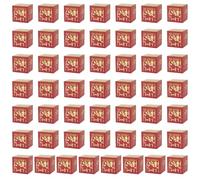 50 cajas de regalo portátiles Eid para fiestas en casa y reuniones de amigos, cajas de embalaje de papel fáciles de usar, cajas de celebración escolar