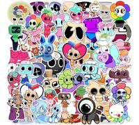 50 calcomanías de Dandys World, lindas calcomanías de juego de dibujos animados, calcomanías de música divertidas, impermeables, para laptop y botella de agua, teléfono de niña, bicicleta, monopatín