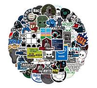 50 calcomanías de hacker, calcomanías de vinilo impermeables con diseños tecnológicos y de ciberseguridad, calcomanías únicas de hacker y codificación para portátiles, botellas de agua, fundas de
