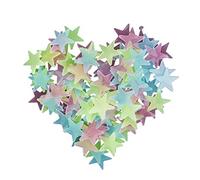 50 calcomanías de plástico reutilizables para pared o techo, estrellas luminosas que brillan en la oscuridad, fluorescentes, para simulación de durabilidad popular