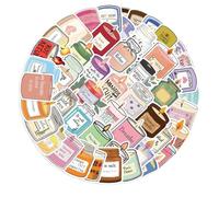 50 calcomanías de vela de aromaterapia, calcomanías de monopatín, calcomanías de doble cara para hacer velas de bricolaje, calcomanías estéticas divertidas para estudiantes, profesores, adolescentes