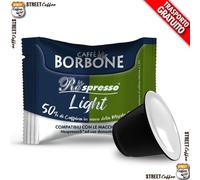 Caffè Borbone Respresso, Mezcla de Café Light, 50% menos cafeína que la Mezcla de Café Azul - 100 Cápsulas - Compatibles con Máquinas de Café Nespresso* para uso doméstico