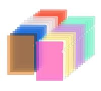 50 carpetas de documentos transparentes de plástico para proyectos, carpetas transparentes tipo L para tamaño carta y tamaño A4 para suministros de oficina escolar