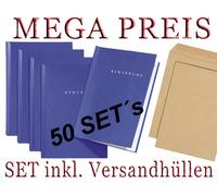 50 Carpetas De Solicitud Azules De Pagna Tipo START / 2 Piezas Incluyendo Sobres