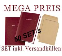 50 Carpetas De Solicitud Rojas De Pagna Tipo START - 2 Piezas Incl. Sobres