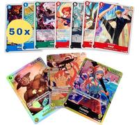 50 cartas de One Piece - Inglés | Más 1 carta rara garantizada | Juego de cartas coleccionables con ilustraciones épicas | Perfecto para fans de One Piece TCG | Con protección de envío de HeartGlobal