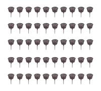 50 cestas de fertilización para bonsái con tapa, vasos para nutrientes de plantas, cestas de malla para bonsái, plantas suculentas, orquídeas (grandes, café)