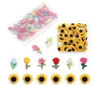 50 Chinchetas De Flores, Chinchetas Creativas, Chinchetas Decorativas, Lindas Chinchetas, Adecuadas Para Fijar Tarjetas, Fotos, Tarjetas, Etc.