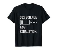 50% Ciencia 50% Agotamiento Diseño de Humor Nerd Camiseta