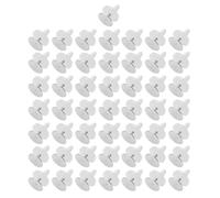 50 cierres de goma con botones de mariposa para hacer joyas, accesorios de manualidades, color negro, transparente, cierres decorativos para sombreros