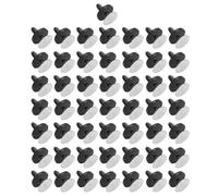 50 cierres de goma con botones de mariposa para hacer joyas, accesorios de manualidades, color negro, transparente, cierres redondos de goma