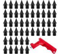 50 clavos de punta de 5 mm, puntas de repuesto para zapatos deportivos con punta de acero al carbono, color negro, con llave de punta para zapatos de pista, saltar y correr