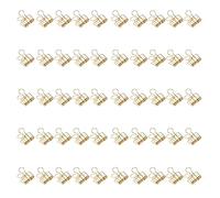 50 Clips de Carpeta de Metal, Clips de Cola Hueca de Metal, Clips de Carpeta PequeñOs para Oficina, Escuela, Uso DoméStico, 32 Mm. (Oro)
