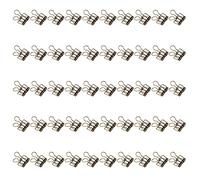 50 Clips de Carpeta de Metal, Clips de Cola Hueca de Metal, Clips de Carpeta PequeñOs para Oficina, Escuela, Uso DoméStico, 32 Mm. (Bronce)