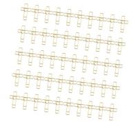50 clips de papel con forma de crucifijo de corazón, clips de metal para colgar archivos, documentos, postales, clips de papel para negocios