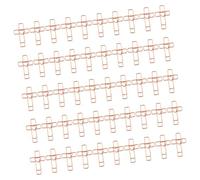 50 clips de papel con forma de crucifijo de corazón, clips de metal para colgar archivos, documentos, postales, clips de papel para negocios