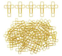 50 clips de papel con forma de cruz en forma de corazón, clips de papel con forma de cruz, regalos para el estudio bíblico para mujeres, marcapáginas de la Biblia de Jesús, accesorios para diario
