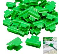 50 Clips para Invernadero Tubo Ø16 mm, Pinzas Plásticas para Malla de Jardín, Tela de Sombra o Plástico, Fijaciones Reutilizables y Resistentes para Cubierta