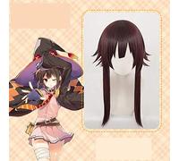 50 cm de largo KonoSuba Bendición de Dios en este maravilloso mundo Megumin Cosplay Peluca Halloween Juego de roles Disfraz Fiesta Cabello